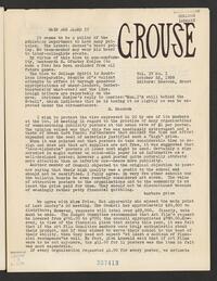 Grouse, October 22, 1959, volume 4 number 1