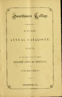 Swarthmore College Catalogue, 1871-1872