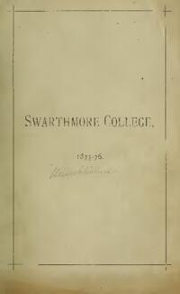 Swarthmore College Catalogue, 1875-1876