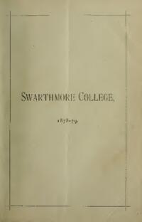 Swarthmore College Catalogue, 1878-1879