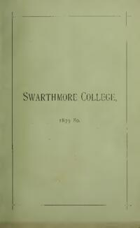 Swarthmore College Catalogue, 1879-1880