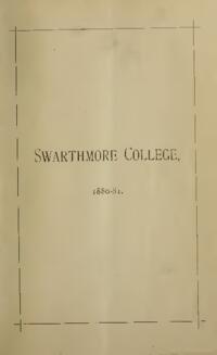 Swarthmore College Catalogue, 1880-1881