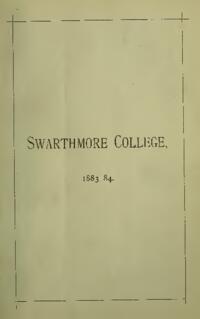 Swarthmore College Catalogue, 1883-1884