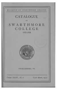 Swarthmore College Catalogue, 1937-1938