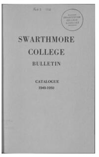 Swarthmore College Catalogue, 1949-1950