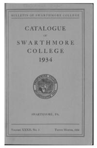 Swarthmore College Catalogue, 1934-1935