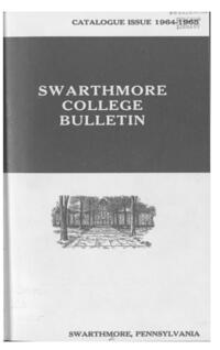 Swarthmore College Catalogue, 1964-1965