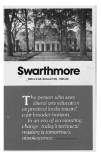 Swarthmore College Catalogue, 1985-1986