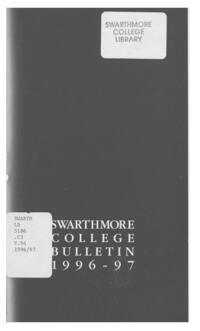 Swarthmore College Catalogue, 1996-1997