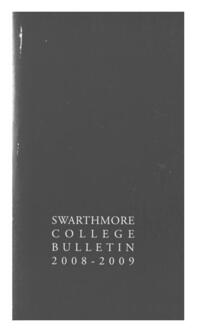 Swarthmore College Catalogue, 2008-2009