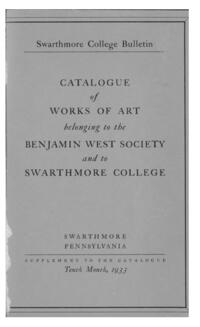 Swarthmore College Catalogue Supplements, 1933-1934