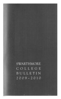 Swarthmore College Catalogue, 2009-2010