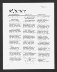 Mjumbe, December 1987, volume 4 number 1