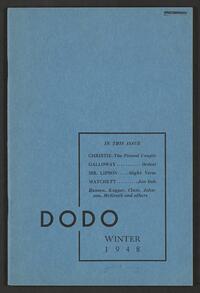 The Dodo, Winter 1948, volume 9 number 1