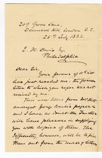Anna Davis Hallowell, Maria Mott Davis, and Charles Gibbons correspondence and notes