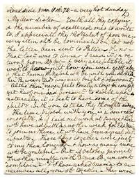 Lucretia Mott letter to Martha Coffin Wright