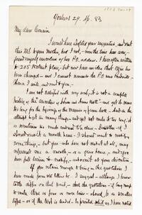 Thomas C. Cornell letter to Anna Davis Hallowell