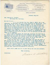 Susan B. Anthony letter to Mariana Wright Chapman