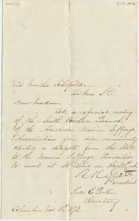 Robert K. Scott and Katherine Rollin letter to Martha Schofield