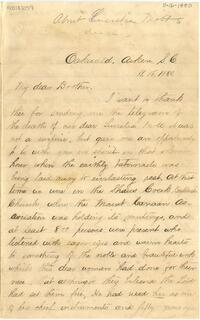 Martha Schofield letter to Samuel S. Ash