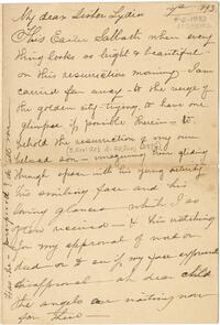 Sarah J. Ash letter to Lydia A. Schofield