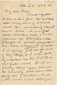 Martha Schofield letter to Mary Ash Jenkins