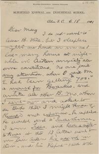 Martha Schofield letter to Mary Ash Jenkins