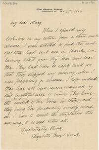 Elizabeth Powell Bond letter to Mary Ash Jenkins