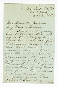 Frederick D. Grant letter to Anna M. Jackson
