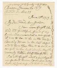 Phebe A. Hanaford letter to Anna M. Jackson