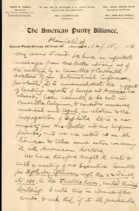 Aaron M. Powell letter to Anna M. Jackson