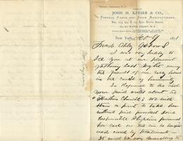 John H. Keyser letter to Abby Hopper Gibbons