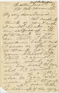 Susan P. Parkman letter to Abby Hopper Gibbons