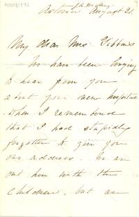 Georgeanna Muirson Woolsey Bacon letter to Abby Hopper Gibbons