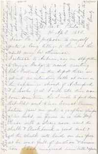 Emily Howland letter to Hannah Letchwood Howland