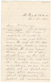 Emily Howland letter to William Howland and Hannah Letchworth Howland