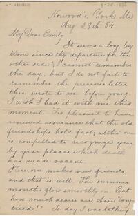 Margaret Jones Burleigh letter to Emily Howland