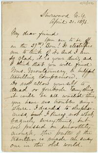 Emily Howland letter to Caroline F. Putnam