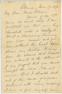 Emily Howland letter to Caroline F. Putnam