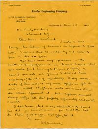 Stanley Howard Murdock letter to Emily Howland