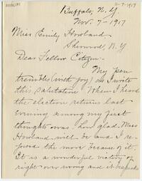 Katherine S. Munhall letter to Emily Howland