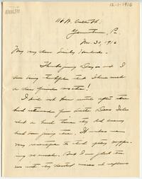 Agnes L. Tierney letter to Emily Howland