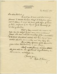 Charles R. Wilson letter to Emily Howland