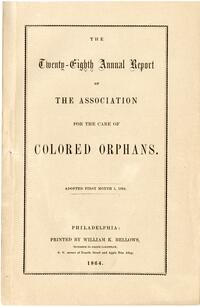 28th Annual Report of the Association for the Care of Colored Orphans