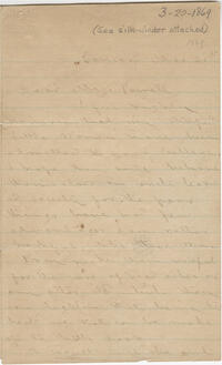 Louisa May Alcott letter to Elizabeth Powell Bond