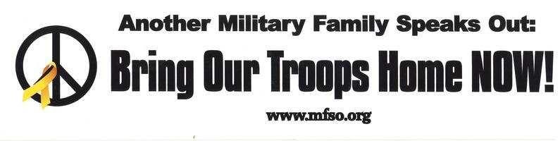 Another military family speaks out: bring our troops home now!