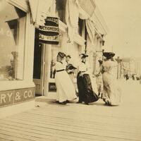 Sarah P. Underhill, Willa Wright Underhill, & woman on Boardwalk