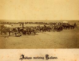 Indians receiving rations