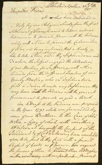 Letter from Friends to General Wayne