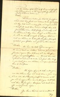 Letter from Cornplanter to Quakers